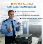 Forge TSA Approved Luggage Locks Ultra-Secure Dimple Key Cable Locks for Travel with Zinc Alloy Body- 2 Blue Locks