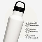 Corkcicle Sport Canteen - Keeps Drinks Cold 25 Hours - Stainless Steel Water Bottle - Triple-Insulated - Spill-Proof - Summer Drinkware Gift - Keeps Drinks Ice Cold - 20 oz - Dune