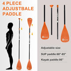 SUP Paddle, Stand Up Paddle Board Paddle Lightweight Adjustable 4-Piece Aluminium Kayak Paddles, Unique Lock Design Floating Alloy Shaft Paddle for Paddle Board