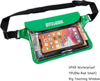 Waterproof Waist Pouch Dry Belt Bag Fanny Pack Keep Your Key Fob Wallet Kindle Phone Dry Perfect For Swim Surf Snorkel(Green)
