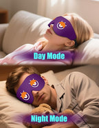 EVA BELLE Sleep Mask Women Men, Comfy Blackout Eye Mask for Deep Sleep, 3D Memory Foam Sleeping Mask, Silk Sleep Eye Cover, Cute Funny Eyeshade Covers, Adjustable Elastic Strap & Soft Breathable