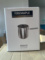 Fire Maple Antarcti Duo Cook Set | 1.2L Stainless Steel Camping Cookware Set | Foldable Camp Mess Kit with Utensils | Outdoor Camping Pot (Canister NOT Included)