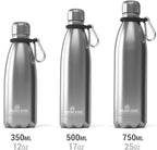 Greens Steel Stainless Steel Water Bottle - 25 oz, Steel | Vacuum Insulated Double Wall with Screw Lid/Leak Proof | Thermal Travel Sports Canteen Coffee Flask