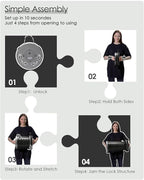 18-inch Heavy Duty Collapsible Stool - 800 lbs Capacity, 2.6 lbs Lightweight Portable Folding Stool for Camping, Travel, Music Festivals and Other Outdoor Events