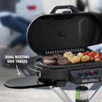 Coleman RoadTrip 285 Portable Stand-Up Propane Grill with 3 Adjustable Burners & Instastart Ignition, 20,000 BTUs of Power for Outdoor Cooking, Camping, Tailgating, Grilling, BBQs, & More