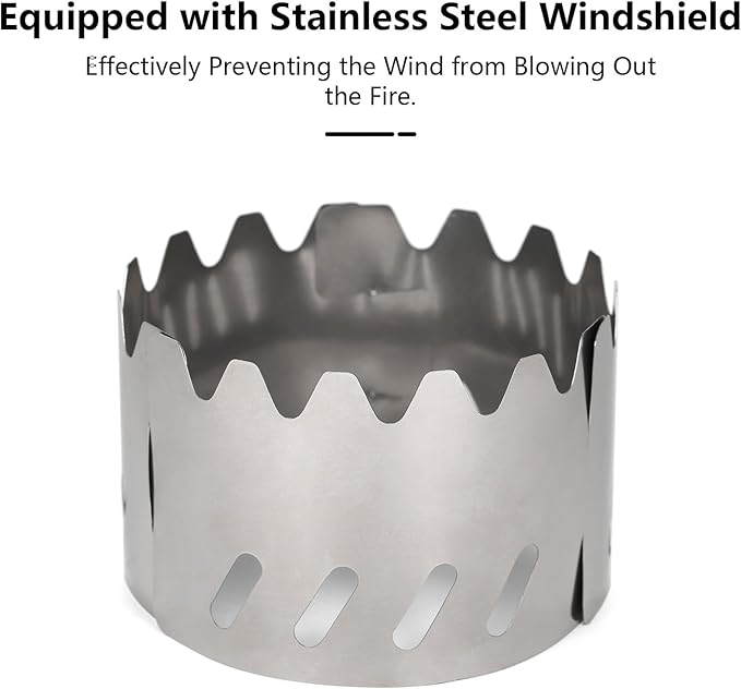 Titanium Camping Cookware 500ml Titanium Cup with Alcohol Stove, Cross Stand, Windscreen & Folding Spork, Lightweight Portable Outdoor Camping Stove and Cup Set for Backpacking Hiking