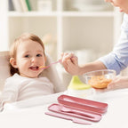 Reusable Travel Utensils Set with Case, 6 Sets Wheat Straw Portable Plastic Fork Spoons Knife Camping Cutlery, Eco-Friendly BPA Free Lunch Tableware for Kids Adults Travel Picnic Utensils