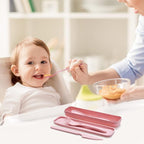 Reusable Travel Utensils Set with Case, 12 Sets Wheat Straw Portable Plastic Fork Spoons Knife Camping Cutlery, Eco-Friendly BPA Free Lunch Tableware for Kids Adults Travel Picnic Silverware