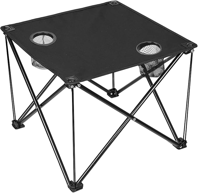 Moclever Foldable Camping Table – Ultralight Portable Table with Cup Holders & Carry Bag, Perfect for Outdoor Adventures, Picnic, Beach, BBQ, Hiking & Home Use