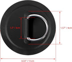 TOBWOLF 6 Pack Stainless Steel D-Ring Patch for Inflatable Boat Kayak Dinghy SUP, D-Ring PVC Patch Stand-Up Paddleboard Canoe Rafting Accessories, NO Glue Included