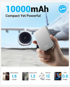 for Magsafe Portable Charger, Aluminum Alloy Small 10000mAh 20W PD Magnetic Power Bank, USB-C in&Out Wireless Battery Pack Phone Charger for iPhone 17/16/15/14/13/12 Plus Pro Max Series -Silvery