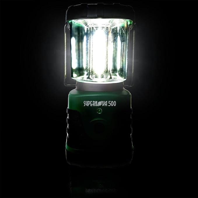 Supernova Battery Powered Lantern, Bright, Long Lasting, Weather-Resistant LED Camping Lantern, Great for Storms, Hurricane Supplies, Survival Kit, Power Outages, Outdoors, & Camping Essentials (500)