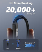 SUNGUY 10Gbps Android Auto USB C Cable,3A USB 3.1 Gen 2 Fast Charge & Data Transfer CarPlay Cable, for iPhone 17/16/15 Pro Max, Samsung T7, Galaxy S23 S22 Ultra Note 20, SSD- Black 4FT [2-Pack]