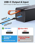 Power Bank 80000mAh Portable Charger High Capacity, 30W Fast Charging Battery Pack PD&QC 3.0, USB-C 5 Outputs 2 Inputs & LED Display Powerbank Compatible with iPhone,Samsung for Camping Travel Outdoor