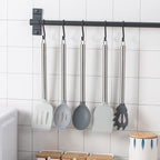 COOK WITH COLOR Silicone Cooking Utensils, Kitchen Utensil Set, Easy to Clean Silicone Kitchen Utensils, Cooking Utensils for Nonstick Cookware, Kitchen Gadgets Set, 5 Pieces, Grey Ombre