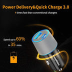 45W Fast USB C Car Charger for Google Pixel 10/10 Pro/10 Pro XL/9/9a/8/7, Galaxy S26+/S25 Ultra, Looptimo Android Phone Plug PD & QC3.0 Cigarette Lighter Adapter with Rapid Charging 3.3ft Type C Cable
