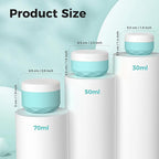 Travel Containers for Toiletries, 4-Pack TSA Approved Silicone Jars (1.7oz) - BPA Free Leakproof Cosmetic Containers for Creams, Lotion, Skincare & Makeup with Bonus Waterproof Bag