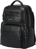 Durable Leather Laptop Business Backpack Perfect for Men & Women, Work Backpack Fits 15.6 Inch, Premium Quality Travel Bag with USB Charging Port, Water-Resistant, Bookbag with Multiple Pockets