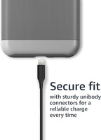 Amazon Basics 2-Pack Apple MFi Certified USB-A to Lightning Charger Cable for iPhone 14 13 12 11 X Xs Pro, Pro Max, Plus, iPad, 6 Foot, Black