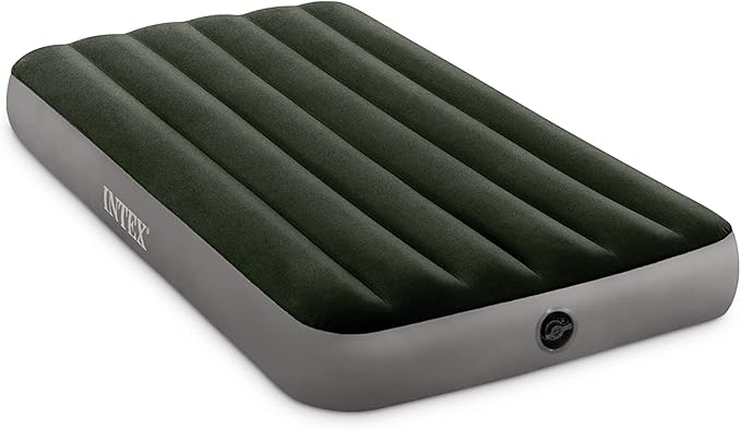 Intex 64107E Dura-Beam Standard Prestige Air Mattress: Fiber-Tech - Twin Size - 10in Bed Height - 300lb Weight Capacity - Pump Sold Separately