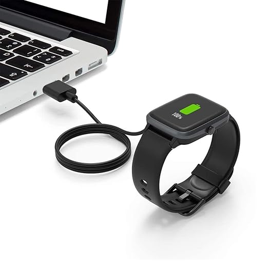 VeryFit Smartwatch Charger, Fit for ID208, GTX20, IDW13/15/16/17, IDW19/20/25/26/28 and More, Replacement Magnetic USB Cable for Fast and Easy Charging, 3.3 ft, (ID-cableX2)