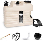 5 Gallon Water Jug, Camping Water Container BPA Free Water Storage with Spigot No Leakage Portable Emergency Water Tank for Outdoor Hiking Camping Picnic Supplies Beige