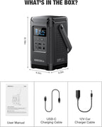 240W Portable Power Station 153.6WH Solar Generator, GRECELL LiFePO4 Battery Dual Way 100W PD, Portable Power Bank with Integrated Stand for Outdoors, Camping, Travel (No Wall Charger Included)