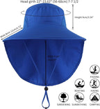 Home Prefer Outdoor UPF50+ Sun Hat Wide Brim Mesh Fishing Hat with Neck Flap