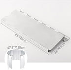 RioRand Folding Ultralight Camping Stove Windscreen Portable Backpacking Stove Windshield, Backpack Windscreen for Butane/Backpacking Stoves, Camp Windshield for Outdoor Camping, Hiking, BBQ 12 Plates