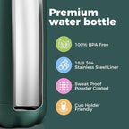 Volhoply 25oz Insulated Water Bottles 1/2/4 Pack, Double Wall Stainless Steel Vacuum Flask Keeps Cold & Hot, BPA Free Leakproof Bottle (Army Green,2 Pack)