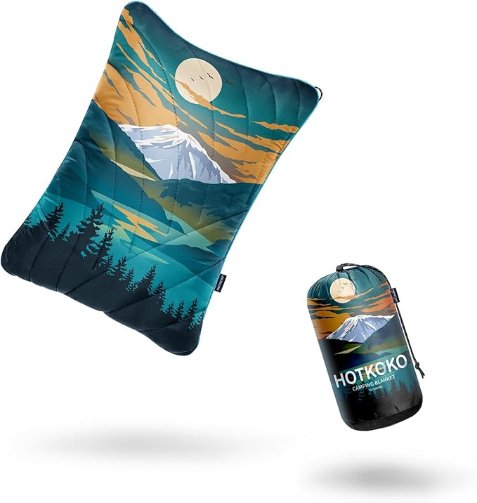 Camping Pillow,Supportive Compressible Travel Pillow Large Size Lightweight Camp Pillow with Storage Bag for Camping,Hiking,Backpacking,Airplane