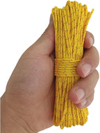 2mm Reflective Guyline Camping Paracord, Ultralight Thin Cord Rope for Tarp Rain Fly Tent Camping, 65 Feet (Yellow)