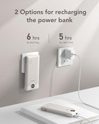 VEGER Portable Charger with Built-in AC Plug and Cables, All in One 10000mAh Ultra-Slim Power Bank, 15W Fast Charging for iPhone, Samsung, Android, Travel Essential (Coffee)