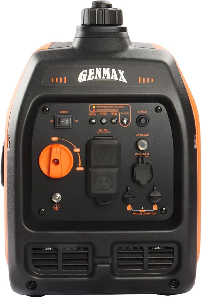 GENMAX Generator，EPA Compliant, Eco-Mode Feature, Ultra Lightweight for Backup Home Use & Camping