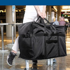 Large Duffel Bag, Waterproof Carry on Weekend Overnight Storage Bag over Luggage for Airline, Travel, Camping, Moving