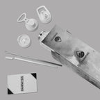 40 Oz Water Bottle with Straw Stainless Steel Sports Water Bottle with 3 Lids (Straw, Chug and Flip Lid) Insulated Leak Proof Metal Jug for Men & Women - White Marble