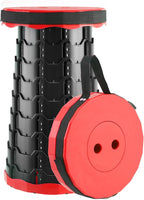 Foldable Stool, Camping Stools for Adults Thickened Portable Collapsible Retractable Stool for Fishing, Camp Chair for Hiking, BBQ, Parties, Outdoor Activities (Red)
