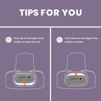 BOTTLE BOTTLE Insulated Water Bottle 24 oz with Handle and Flip Tops Lids Stainless Steel Water Bottle Push Button Lid Leak proof Portable for Running Travel Sports Hiking purple