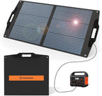 FlexSolar 100W Solar Charger IP67 Waterproof Foldable Panel w/QC3.0/USB-A/C & DC Ports (7909/5521/XT60/Anderson) for Camping, Emergency, Generators, Power Stations, Battery Packs