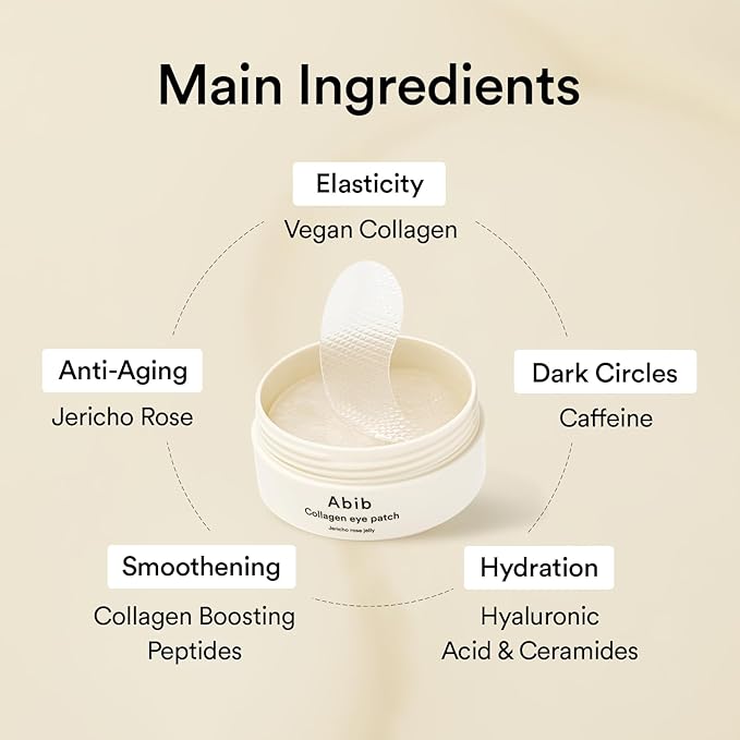 Abib Eye-Deal Eye Care Kit | Vegan Collagen Eye Patch, Non-animal Collagen Eye Cream | Puffy Eyes and Dark Circles, Anti-Wrinkle | Gifts for Women (Under Eye Care Duo)