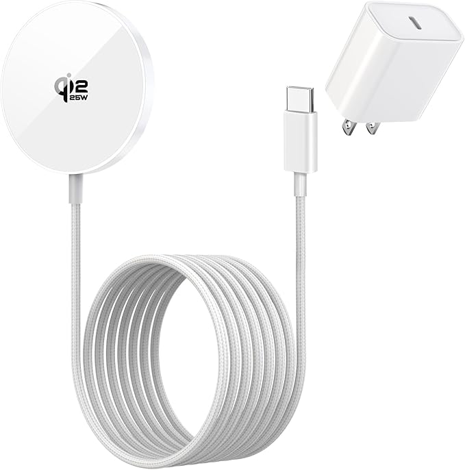 25W Magnetic Wireless Charger for iPhone 17 16 Fast Charging[Apple MFi Certified]6FT Qi2.2 Certified 35W USB-C Adapter Mag Safe Fast Charging Pad for iPhone 17 Pro Max/17 Pro/16/15/14,Mag-Safe Charger