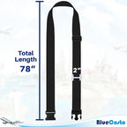 Luggage Straps for Suitcases - TSA Approved - Black, 20 PK - Bulk Multipack Premium Nylon Belts for Suitcase, Briefcase & Travel Bag - Adjustable Strap Length 46" - 78"