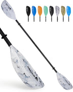 Abahub Adjustable Kayak Paddle 210-230 cm/ 230-250 cm Floating Kayaking Oars Boating Oars Canoeing Oars Black