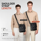 Augus Men's Leather Messenger Bag Shoulder Crossbody Backpack Bags Purse for Women Vintage Anti-Theft Waterproof Casual