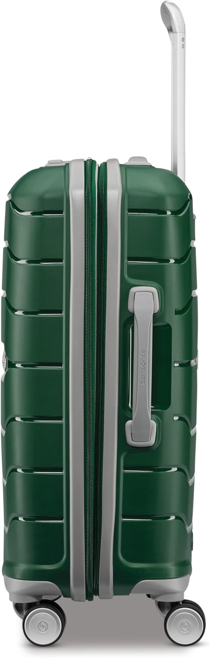Samsonite Freeform 2-Piece Luggage Set - Carry-On & Large Checked Luggage with Dual Spinner Wheels - Durable Polypropylene Hardshell - TSA Lock, Airline-Approved - Expandable Hard Shell - Pine Green