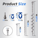 Homeon Wheels 18 Pcs Ground Anchors Aluminum Non-Rust Screw Cast Tent Stakes Heavy Duty Metal Anchors for Securing Animals, Tents, Canopies, Sheds, Car Ports, Swing Sets Outdoors Beach