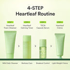 Abib Heartleaf Calming Trial Kit (Heartleaf foam 1.01 fl oz, Calming toner 1.01 fl oz, TECA capsule serum 0.50 , cream 0.67 fl oz)