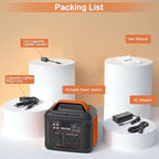 Portable Power Station, 300W 296Wh Generator Quick Charge / 110V AC Outlets/DC Ports and LED Flashlight, Home Outdoor Travel Camping Blackout