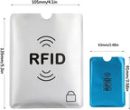 Schembo 16 RFID Blocking Sleeves Set (12 Colorful Credit Card Protector RFID Blocking Sleeve & 4 RFID Passport Holder). Effectively Protect Your Credit, Debit, and ID Cards From Electronic Theft.
