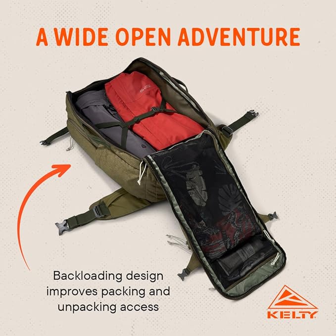 Kelty | Redwing Traveler Backpacks, Travel Pack for Adventure Travel | Burnt Olive & Black